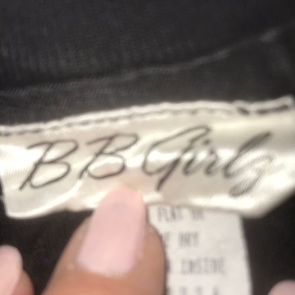 B B GIRLZ heart metallic details cut out crop top knotted at bottom Y2K size M - Picture 6 of 9